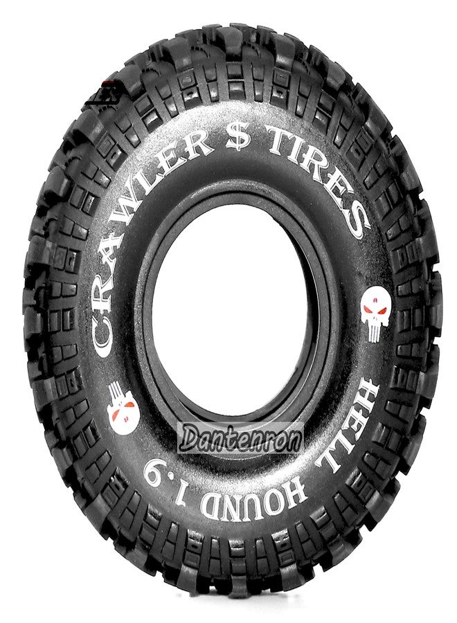 Dantenron 1.9 RC Crawler Tires OD 118mm 1/10 Rock Rubber Mud Slingers Wheels Tyres With Foam Insert For 1:10 RC Crawler Truck Car Tamiya CC01 Traxxas TRX4 Axial SCX10 II RC4WD Gen8 1.9" Beadlock Hubs - Image 5